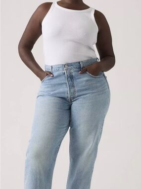 Levi's 501 Light Blue Straight Leg Jeans